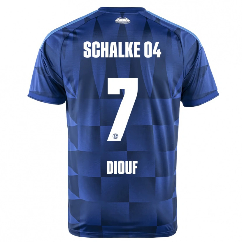 Danxen Mujer Camiseta Salif Diouf #7 Azul Oscuro Amarillo Blanco 1ª Equipación 2026/27 La Camisa