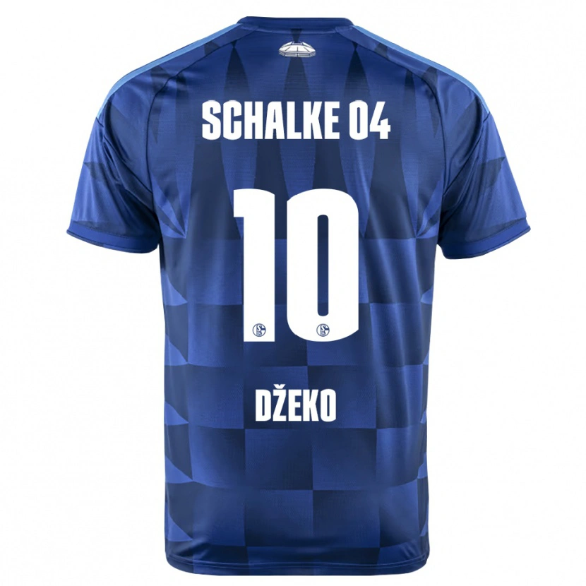 Danxen Mujer Camiseta Edin Dzeko #10 Azul Oscuro Amarillo Blanco 1ª Equipación 2026/27 La Camisa