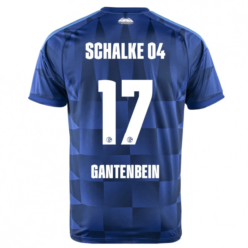 Danxen Mujer Camiseta Adrian Gantenbein #17 Azul Oscuro Amarillo Blanco 1ª Equipación 2026/27 La Camisa