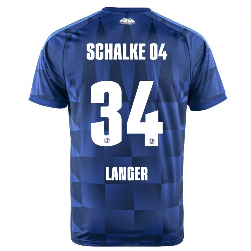 Danxen Mujer Camiseta Michael Langer #34 Azul Oscuro Amarillo Blanco 1ª Equipación 2026/27 La Camisa