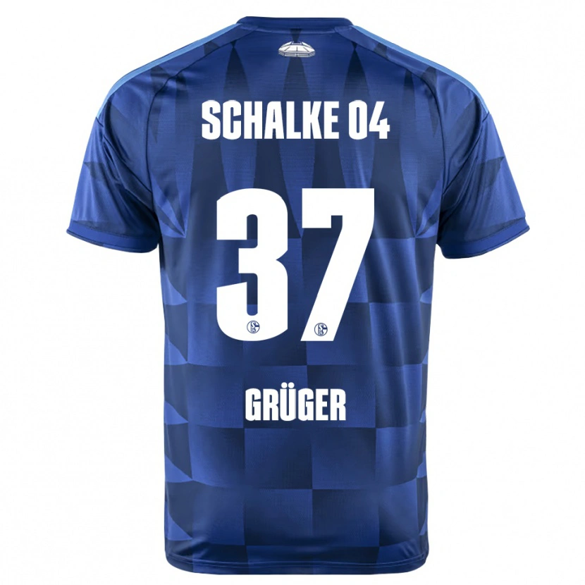 Danxen Mujer Camiseta Max Grüger #37 Azul Oscuro Amarillo Blanco 1ª Equipación 2026/27 La Camisa