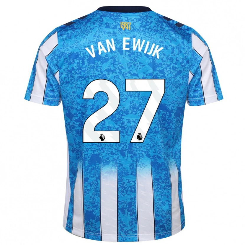 Danxen Mujer Camiseta Milan Van Ewijk #27 Blanco Azul Naranja 1ª Equipación 2026/27 La Camisa