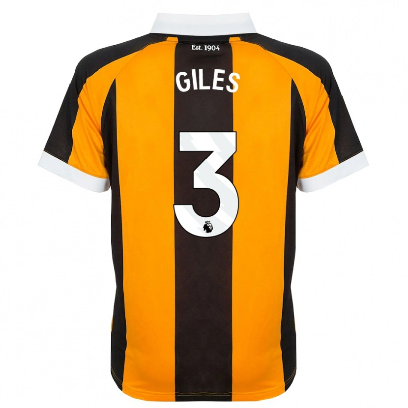 Danxen Mujer Camiseta Ryan Giles #3 Naranja Negro Blanco 1ª Equipación 2026/27 La Camisa