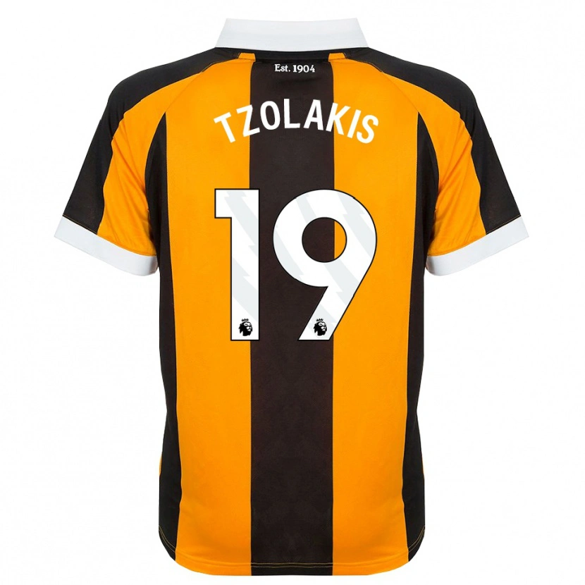 Danxen Mujer Camiseta Konstantinos Tzolakis #19 Naranja Negro Blanco 1ª Equipación 2026/27 La Camisa