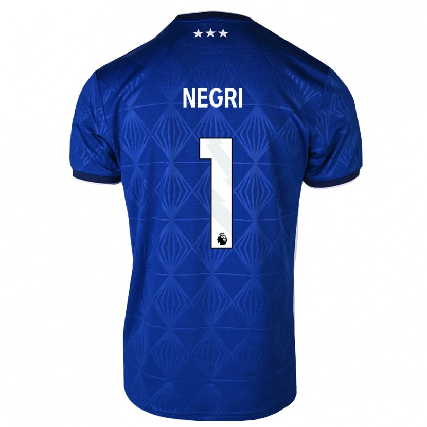 Danxen Mujer Camiseta Natalia Negri #1 Azul Medio Blanco Rojo 1ª Equipación 2026/27 La Camisa