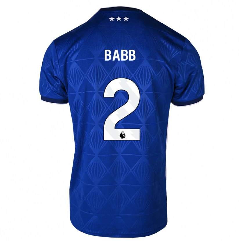 Danxen Mujer Camiseta Daniel Babb #2 Azul Medio Blanco Rojo 1ª Equipación 2026/27 La Camisa