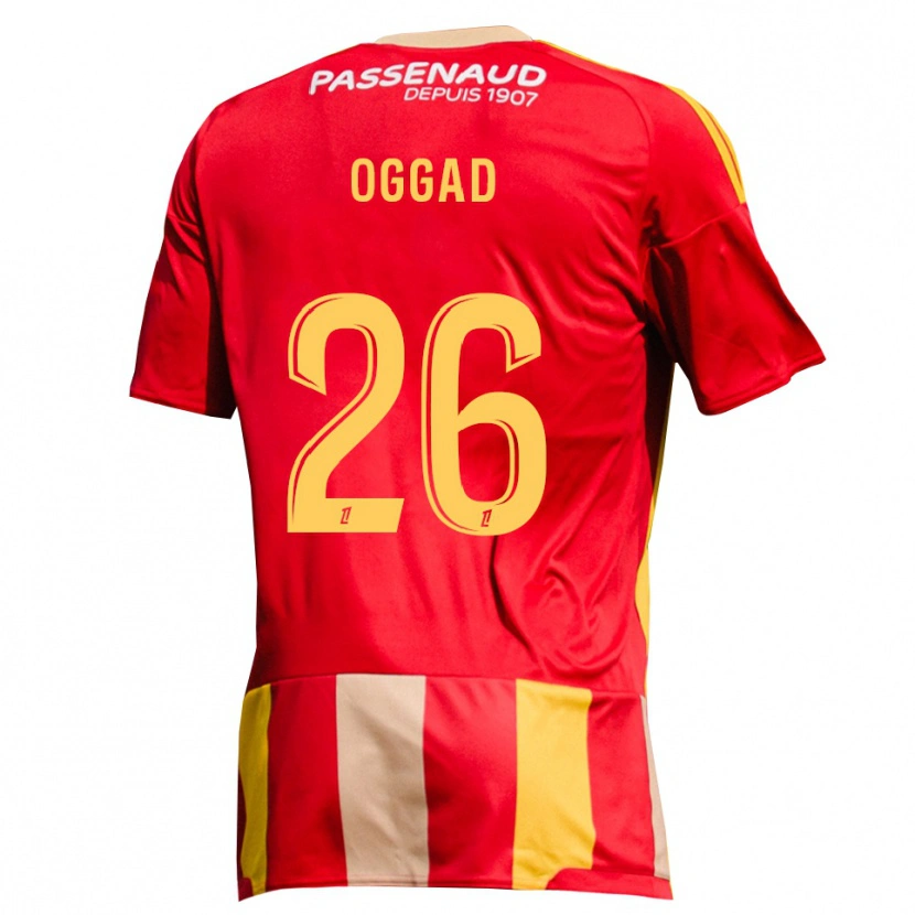 Danxen Mujer Camiseta Brice Oggad #26 Rojo Amarillo Verde 1ª Equipación 2026/27 La Camisa