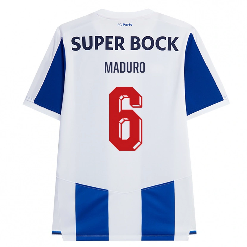 Danxen Mujer Camiseta Henrique Maduro #6 Azul Blanco Rojo 1ª Equipación 2026/27 La Camisa