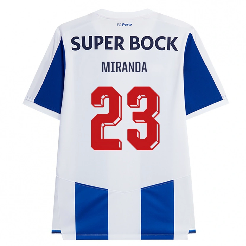 Danxen Mujer Camiseta João Miranda #23 Azul Blanco Rojo 1ª Equipación 2026/27 La Camisa