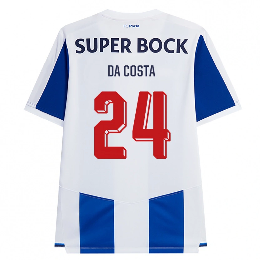 Danxen Mujer Camiseta Seif Da Costa #24 Azul Blanco Rojo 1ª Equipación 2026/27 La Camisa