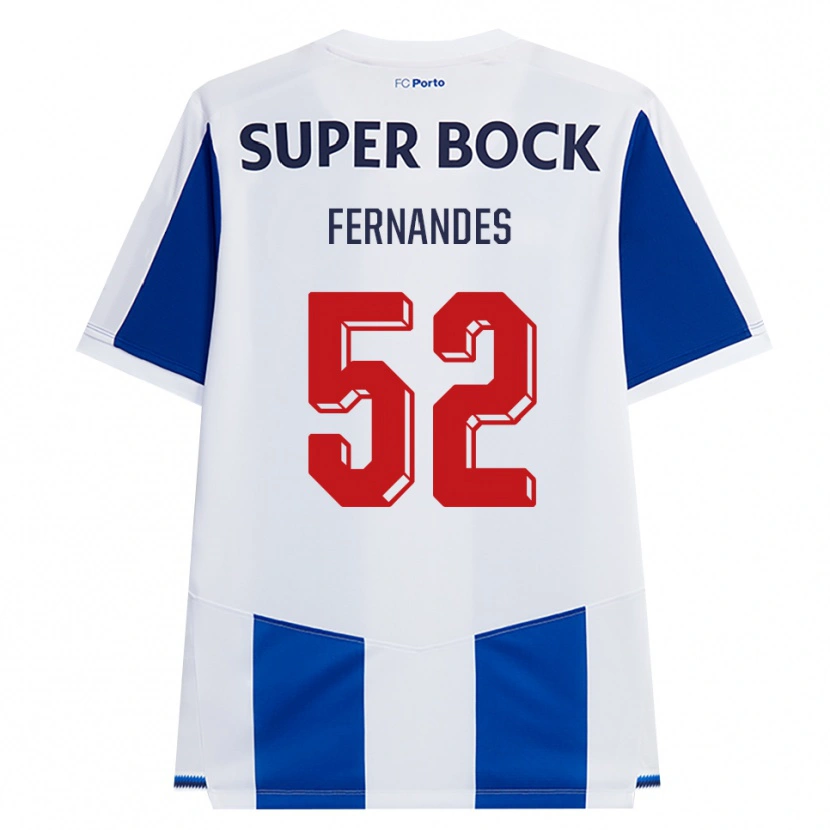 Danxen Mujer Camiseta Martim Fernandes #52 Azul Blanco Rojo 1ª Equipación 2026/27 La Camisa