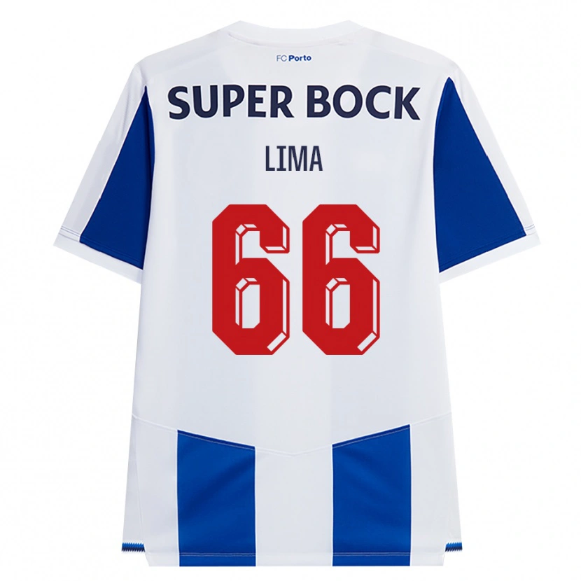 Danxen Mujer Camiseta Bernardo Lima #66 Azul Blanco Rojo 1ª Equipación 2026/27 La Camisa