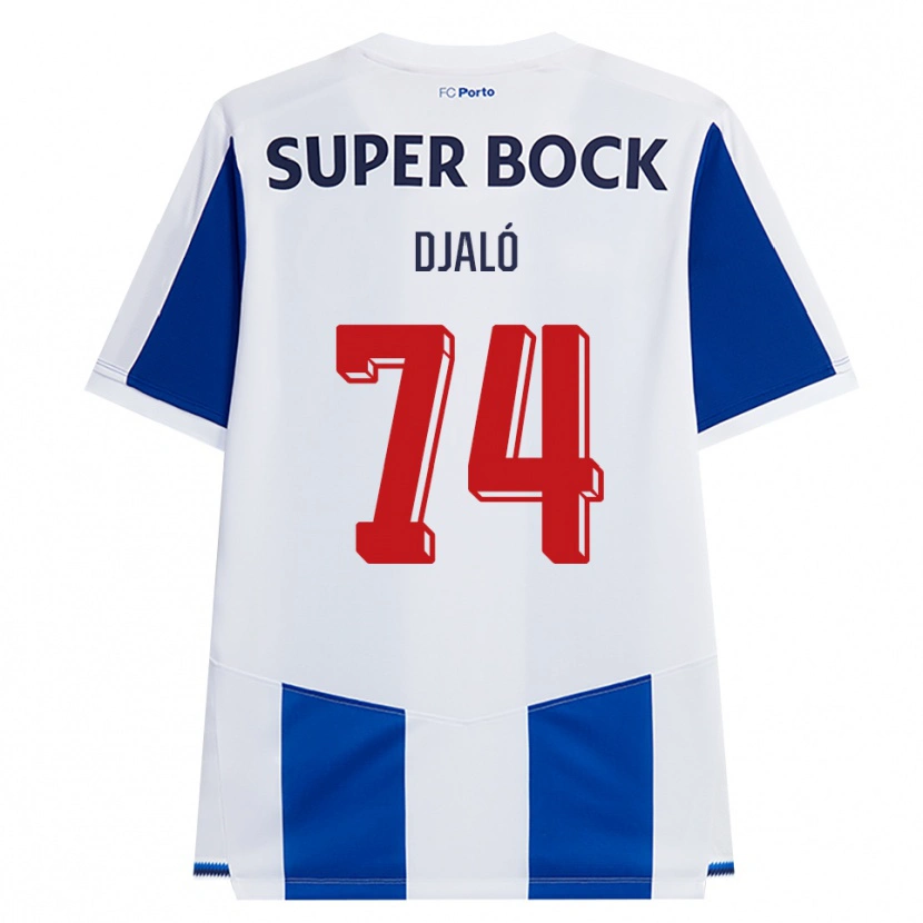 Danxen Mujer Camiseta Ussumane Djaló #74 Azul Blanco Rojo 1ª Equipación 2026/27 La Camisa