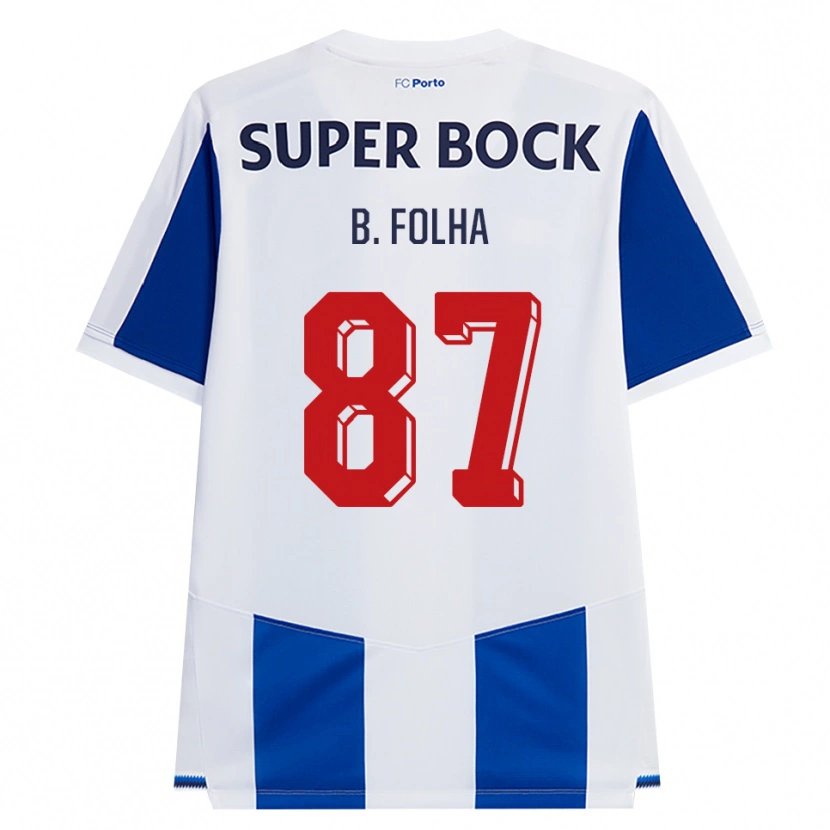 Danxen Mujer Camiseta Bernardo Folha #87 Azul Blanco Rojo 1ª Equipación 2026/27 La Camisa