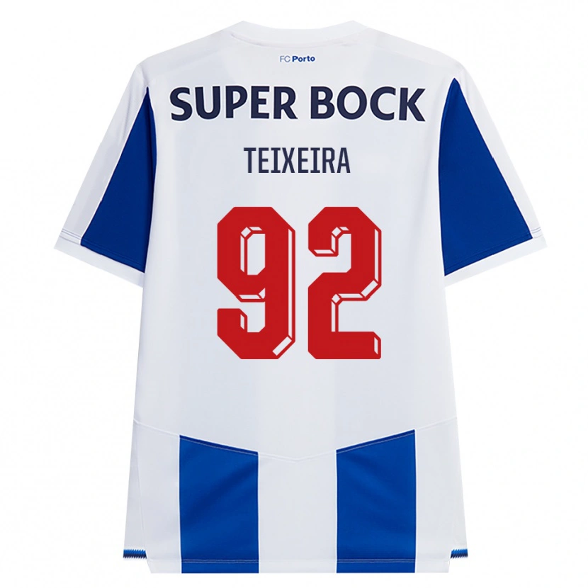 Danxen Mujer Camiseta João Teixeira #92 Azul Blanco Rojo 1ª Equipación 2026/27 La Camisa