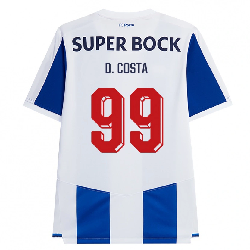 Danxen Mujer Camiseta Diogo Costa #99 Azul Blanco Rojo 1ª Equipación 2026/27 La Camisa