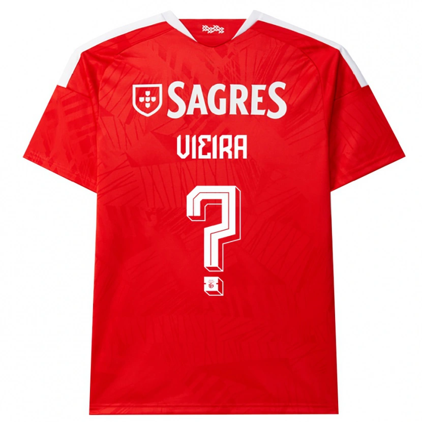 Danxen Mujer Camiseta Miguel Vieira #0 Rojo Blanco Amarillo 1ª Equipación 2026/27 La Camisa
