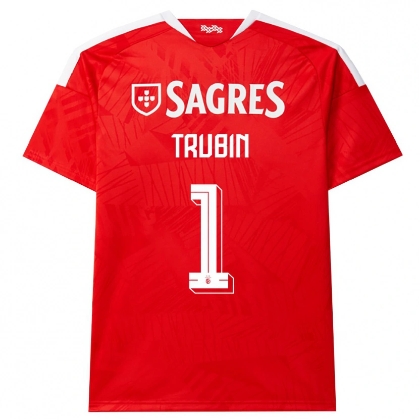Danxen Mujer Camiseta Anatoliy Trubin #1 Rojo Blanco Amarillo 1ª Equipación 2026/27 La Camisa