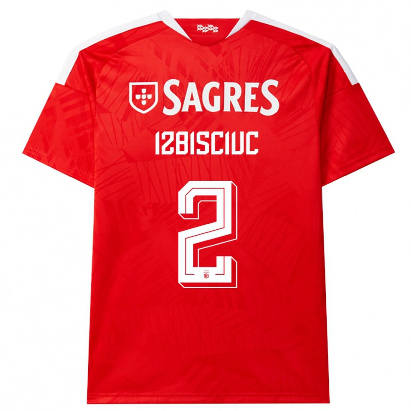Danxen Mujer Camiseta Pedro Izbisciuc #2 Rojo Blanco Amarillo 1ª Equipación 2026/27 La Camisa