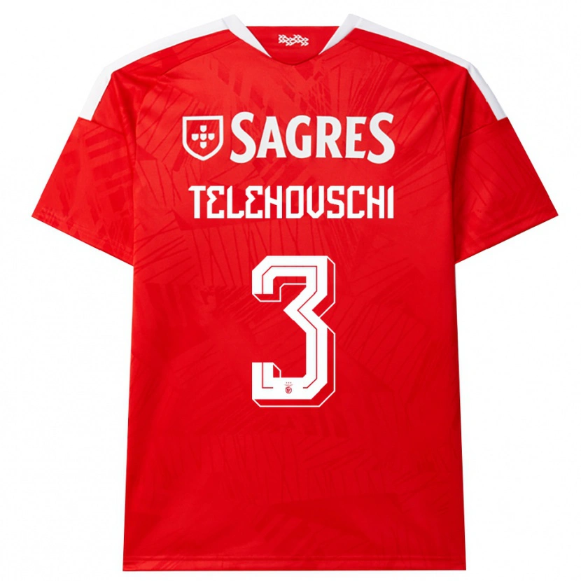 Danxen Mujer Camiseta Dinis Telehovschi #3 Rojo Blanco Amarillo 1ª Equipación 2026/27 La Camisa
