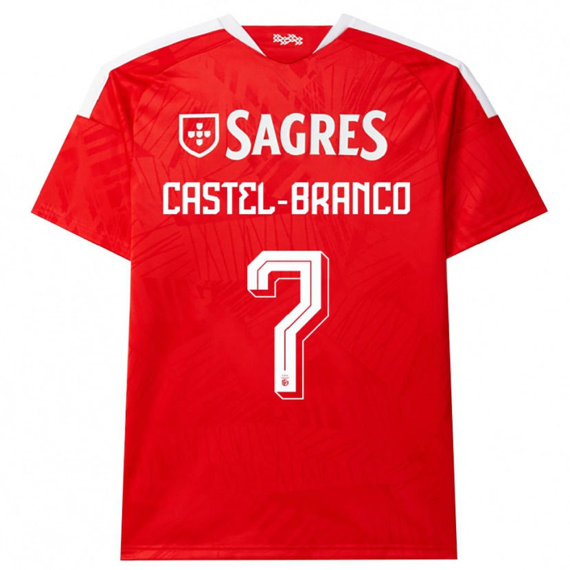 Danxen Mujer Camiseta Diego Castel-Branco #7 Rojo Blanco Amarillo 1ª Equipación 2026/27 La Camisa