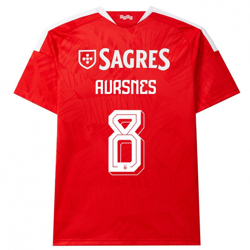 Danxen Mujer Camiseta Fredrik Aursnes #8 Rojo Blanco Amarillo 1ª Equipación 2026/27 La Camisa