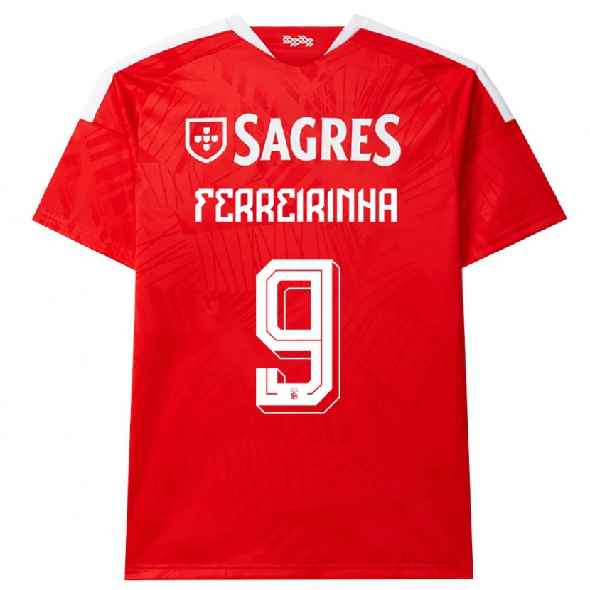 Danxen Mujer Camiseta Afonso Ferreirinha #9 Rojo Blanco Amarillo 1ª Equipación 2026/27 La Camisa
