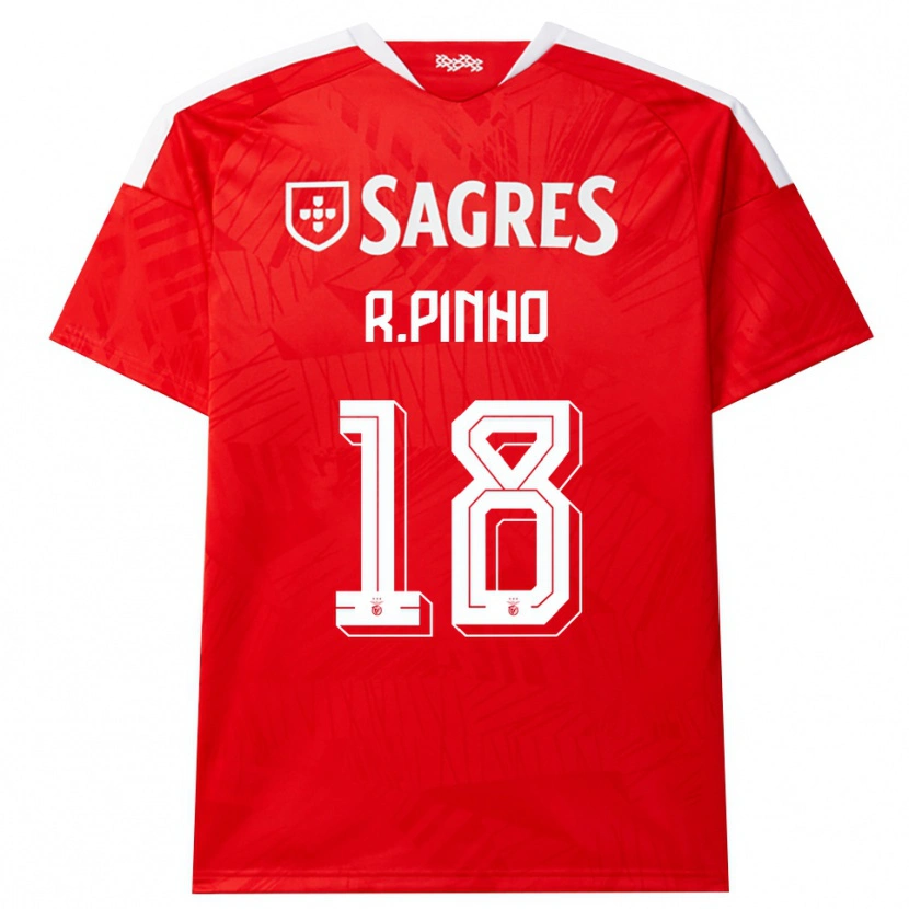 Danxen Mujer Camiseta Rodrigo Pinho #18 Rojo Blanco Amarillo 1ª Equipación 2026/27 La Camisa