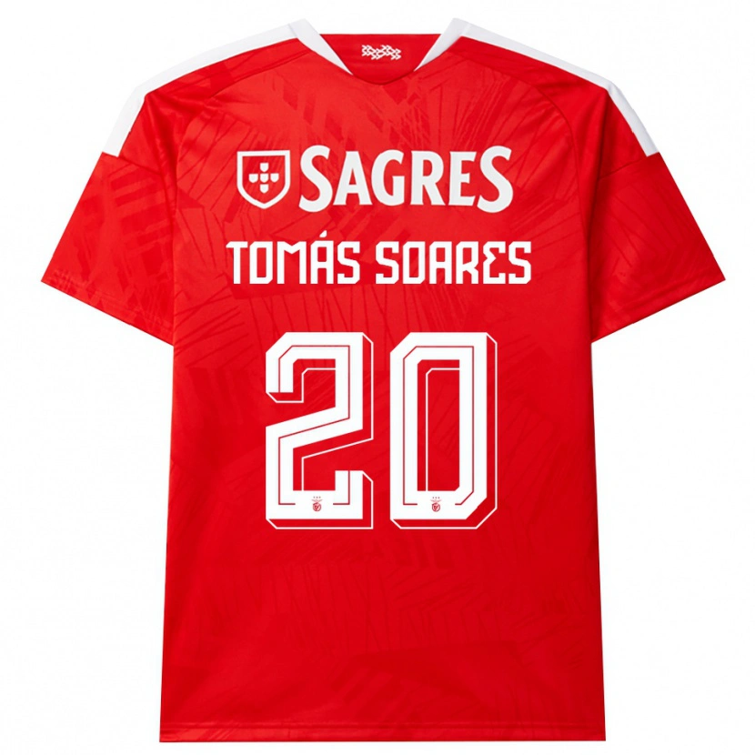 Danxen Mujer Camiseta Tomás Soares #20 Rojo Blanco Amarillo 1ª Equipación 2026/27 La Camisa