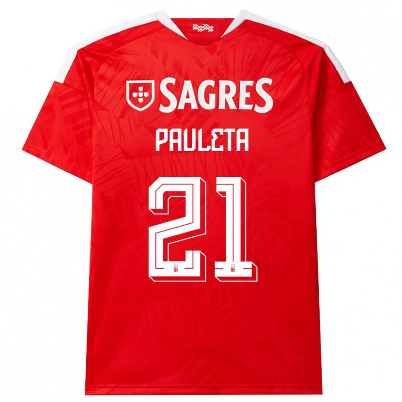 Danxen Mujer Camiseta Pauleta #21 Rojo Blanco Amarillo 1ª Equipación 2026/27 La Camisa