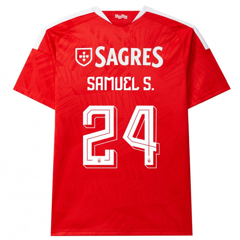 Danxen Mujer Camiseta Samuel Soares #24 Rojo Blanco Amarillo 1ª Equipación 2026/27 La Camisa