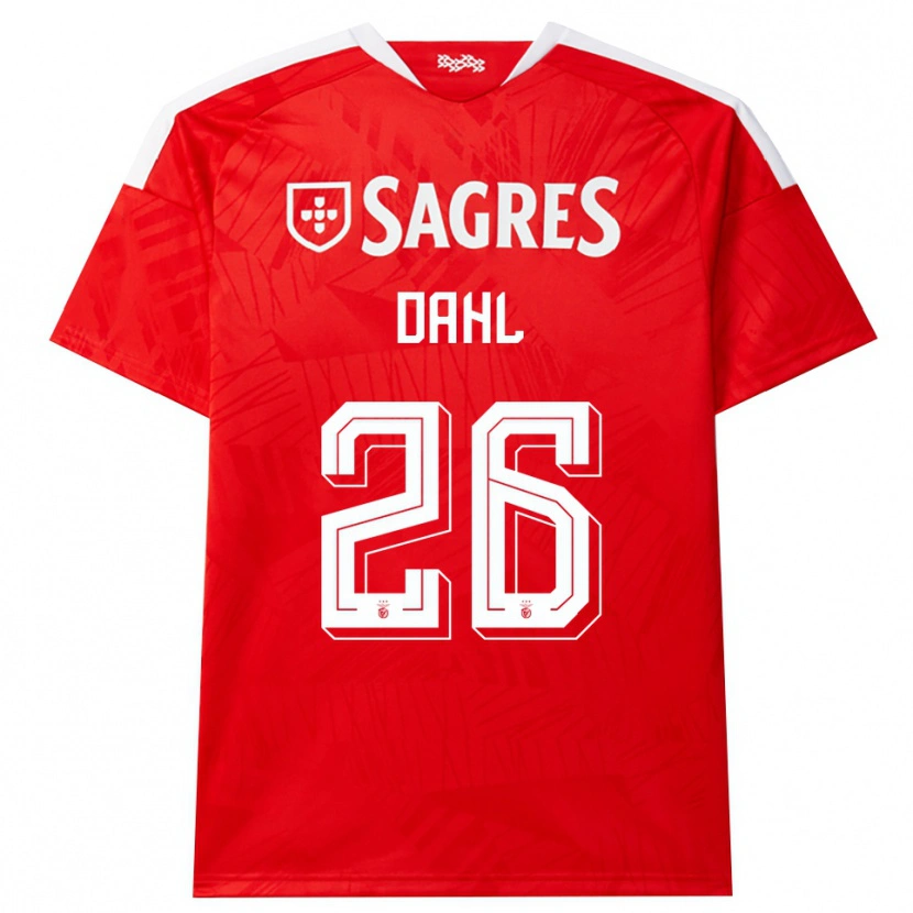 Danxen Mujer Camiseta Samuel Dahl #26 Rojo Blanco Amarillo 1ª Equipación 2026/27 La Camisa