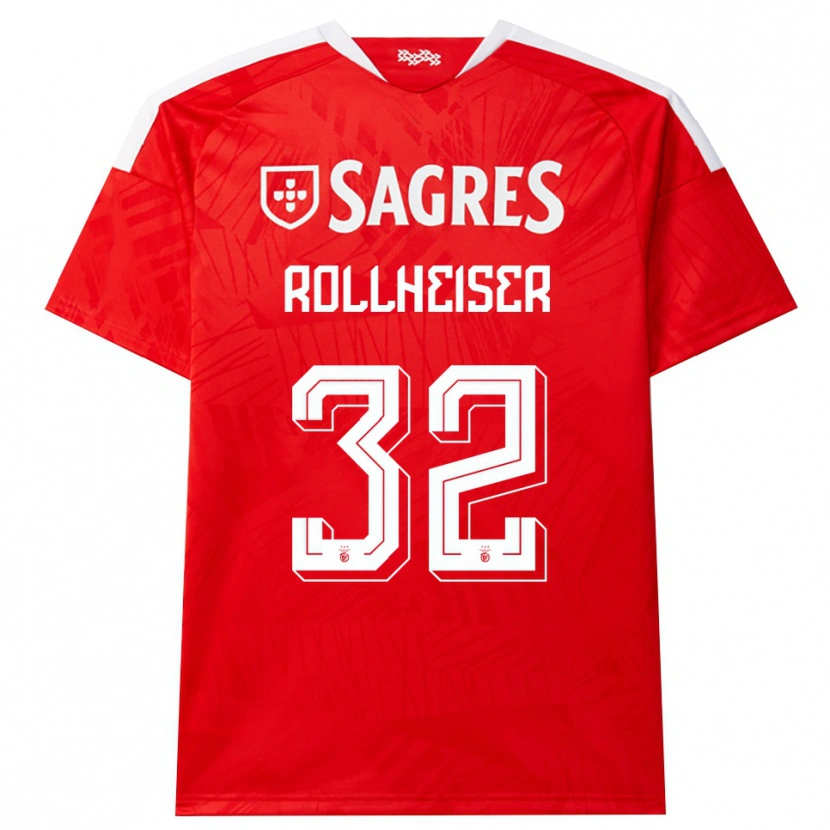 Danxen Mujer Camiseta Benjamín Rollheiser #32 Rojo Blanco Amarillo 1ª Equipación 2026/27 La Camisa