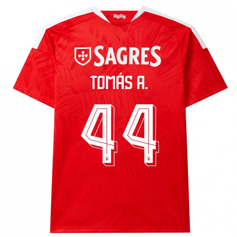 Danxen Mujer Camiseta Tomás Araújo #44 Rojo Blanco Amarillo 1ª Equipación 2026/27 La Camisa