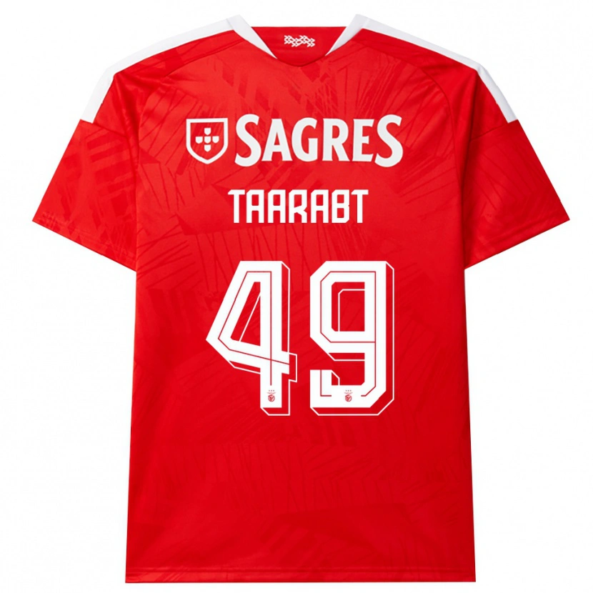 Danxen Mujer Camiseta Adel Taarabt #49 Rojo Blanco Amarillo 1ª Equipación 2026/27 La Camisa