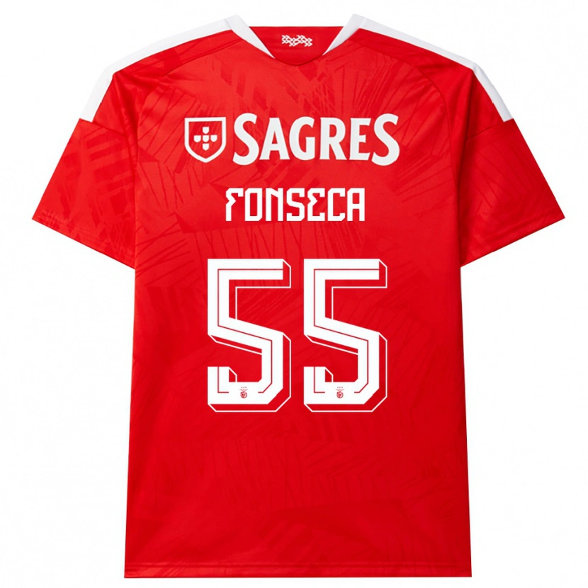 Danxen Mujer Camiseta João Fonseca #55 Rojo Blanco Amarillo 1ª Equipación 2026/27 La Camisa