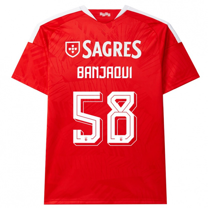 Danxen Mujer Camiseta Daniel Banjaqui #58 Rojo Blanco Amarillo 1ª Equipación 2026/27 La Camisa