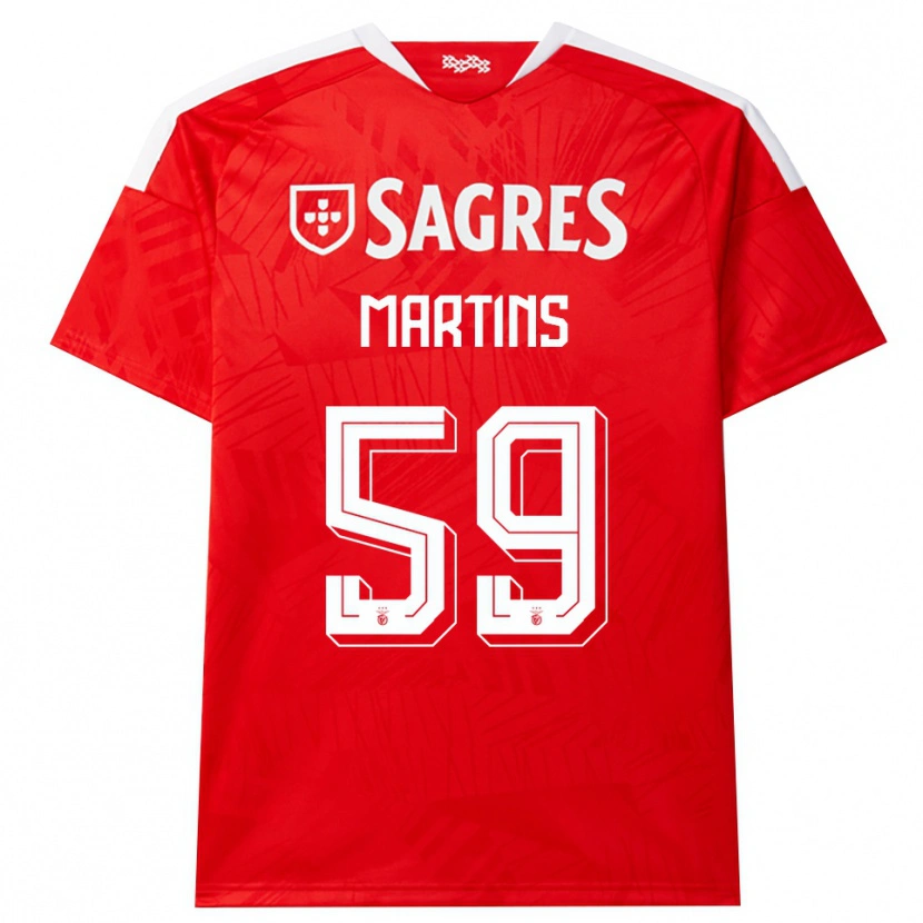 Danxen Mujer Camiseta Leandro Martins #59 Rojo Blanco Amarillo 1ª Equipación 2026/27 La Camisa