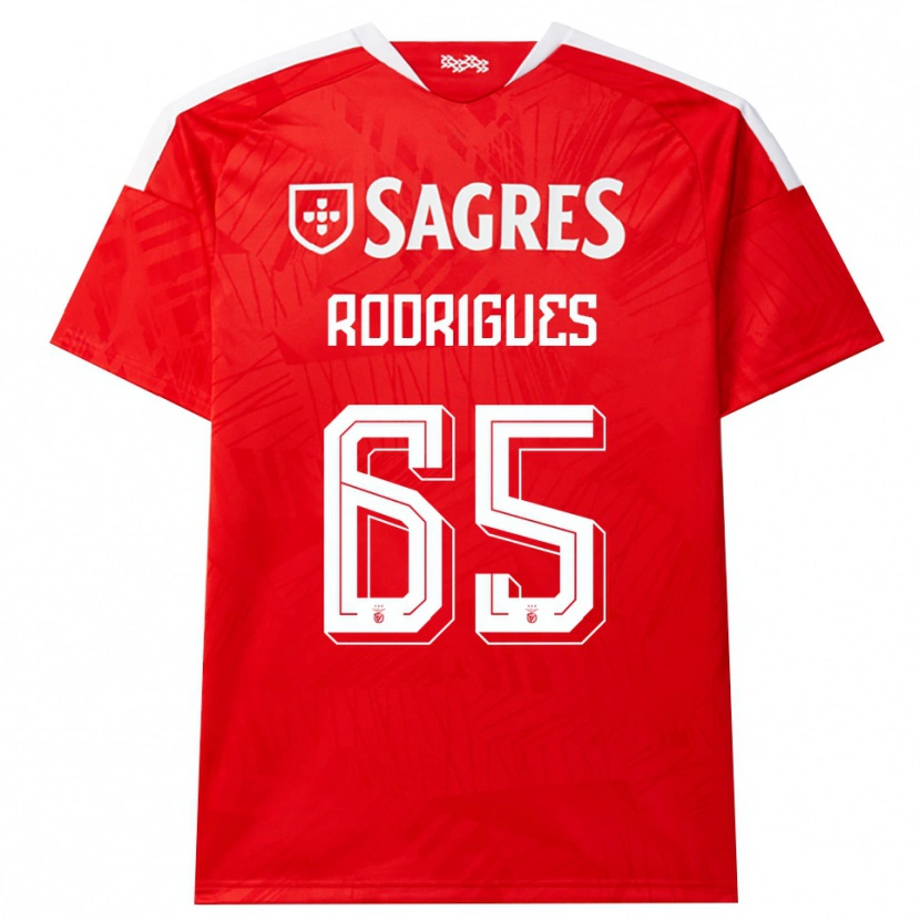 Danxen Mujer Camiseta Rafael Rodrigues #65 Rojo Blanco Amarillo 1ª Equipación 2026/27 La Camisa