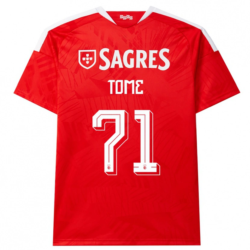Danxen Mujer Camiseta Joao Tome #71 Rojo Blanco Amarillo 1ª Equipación 2026/27 La Camisa