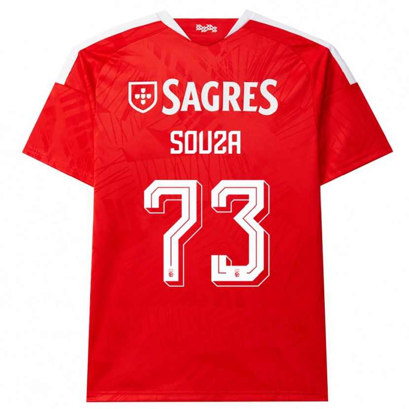 Danxen Mujer Camiseta Beni Souza #73 Rojo Blanco Amarillo 1ª Equipación 2026/27 La Camisa