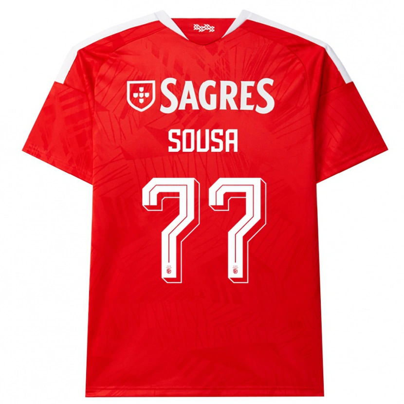 Danxen Mujer Camiseta Gerson Sousa #77 Rojo Blanco Amarillo 1ª Equipación 2026/27 La Camisa