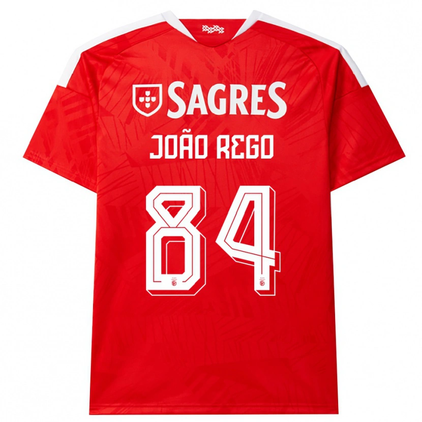 Danxen Mujer Camiseta João Rego #84 Rojo Blanco Amarillo 1ª Equipación 2026/27 La Camisa