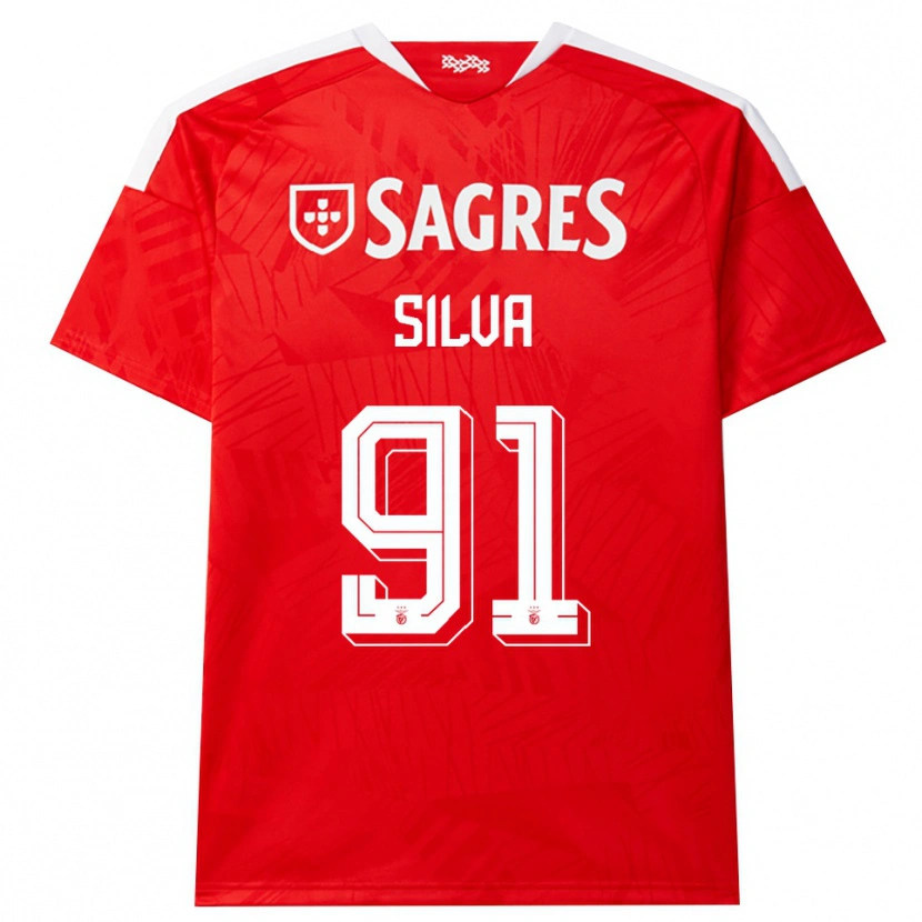 Danxen Mujer Camiseta Francisco Silva #91 Rojo Blanco Amarillo 1ª Equipación 2026/27 La Camisa