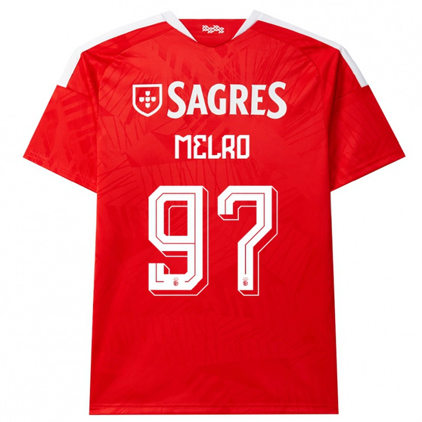 Danxen Mujer Camiseta José Melro #97 Rojo Blanco Amarillo 1ª Equipación 2026/27 La Camisa