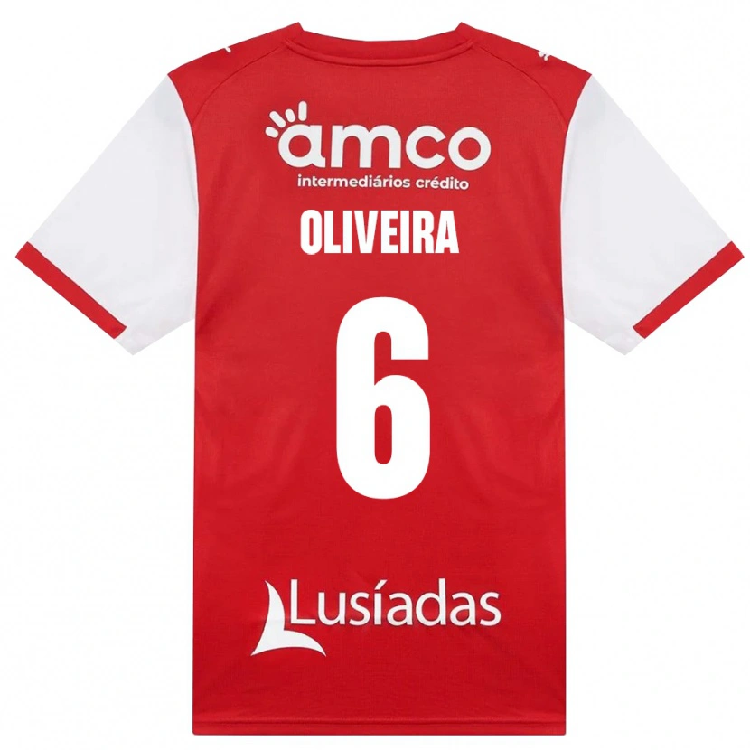 Danxen Mujer Camiseta Afonso Oliveira #6 Rojo Blanco Negro 1ª Equipación 2026/27 La Camisa