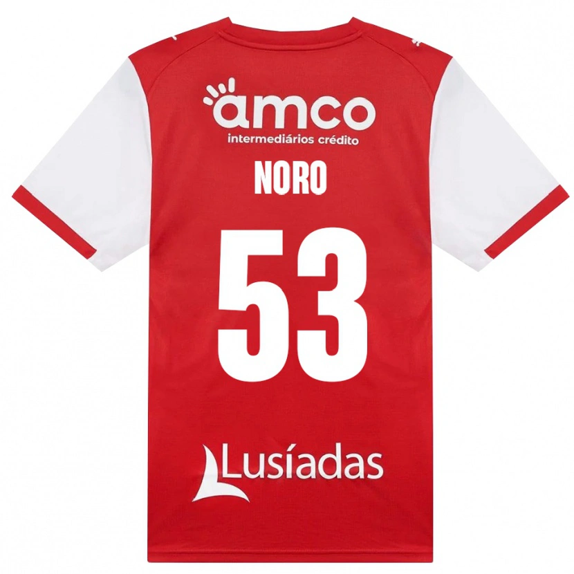 Danxen Mujer Camiseta Jonatás Noro #53 Rojo Blanco Negro 1ª Equipación 2026/27 La Camisa
