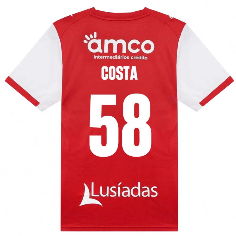 Danxen Mujer Camiseta Flinto Costa #58 Rojo Blanco Negro 1ª Equipación 2026/27 La Camisa