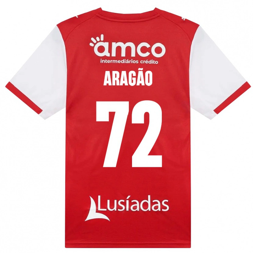Danxen Mujer Camiseta João Aragão #72 Rojo Blanco Negro 1ª Equipación 2026/27 La Camisa