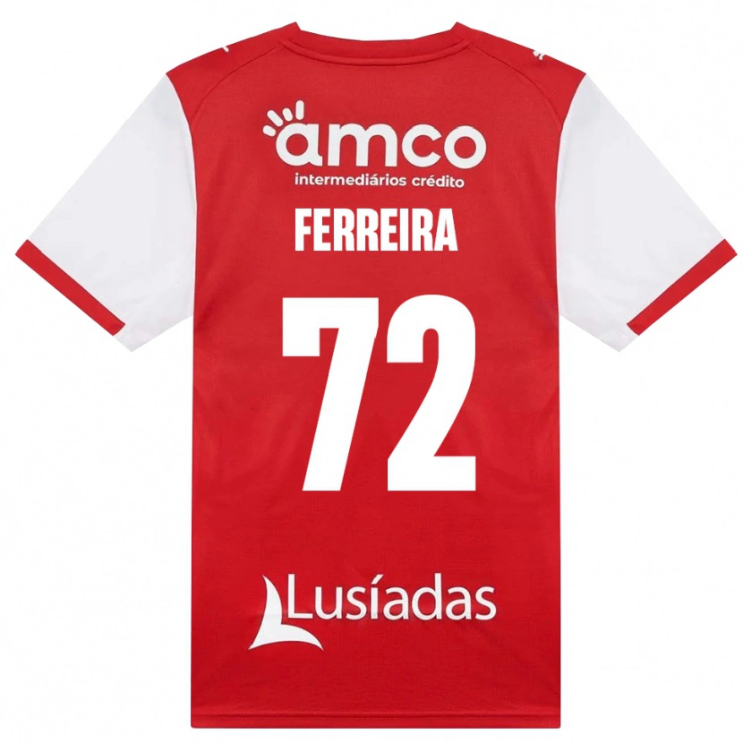 Danxen Mujer Camiseta André Ferreira #72 Rojo Blanco Negro 1ª Equipación 2026/27 La Camisa